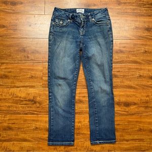3/$25 Aeropostale Light Blue Bayla Skinny Capri Flap Pocket Jeans Size 00 Casual